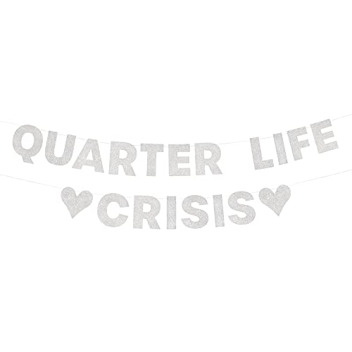 xo, Fetti Quarter Life Crisis Silver Glitter Banner #TOP30
