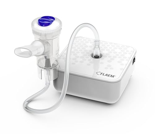 Flaem, ProfiNeb 2024, Aerosol Portatile Silenzioso per la cura delle Basse Vie Respiratorie, Macchina Aerosol Adulti e Bambini Certificato MDR completa di Mascherine Soft Touch, Made in Italy