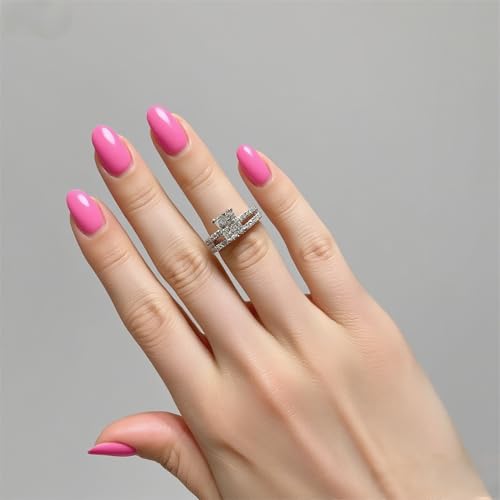 2-4 Carat Moissanite Wedding Ring Bridal Sets for Women D Color VVS1 Clarity Bridal Sets Wedding Rings Customizable 10K /14K Solid Gold Promise Ring Sets for Her Free Engraving2