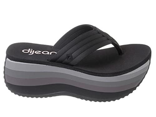 Tamanco Dijean Plataforma Colors - Preto - 36
