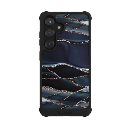 Coque antichoc Samsung Galaxy S25 compatible MagSafe noire paillettes