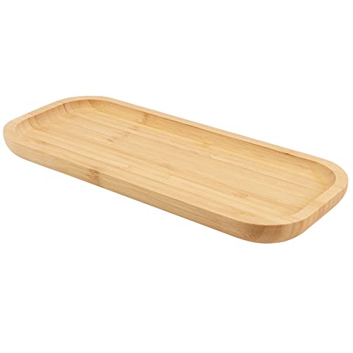 Hoigon 2 Pack 12 X 5 X 0.8 Inch Bamboo Plant Saucer, Rectanglar Wooden Planter Flower Pot Tray, Drainage Tray For Succulent Ceramic Pot Saucer #TOP5