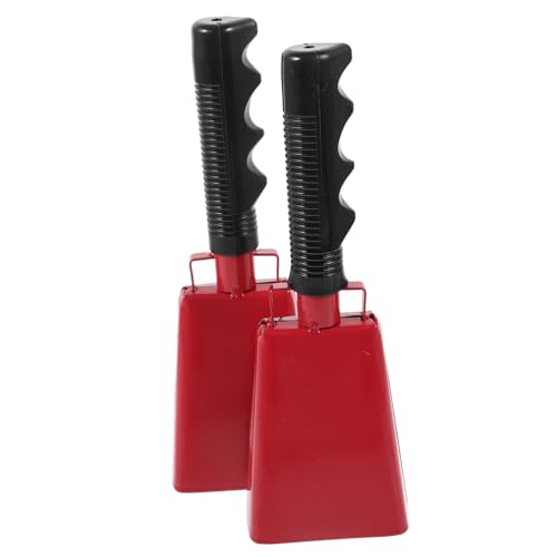 NULYLU Cheer on Purple Football Cowbells Comfort Grip Handles for Sports Games