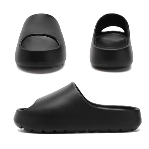 Cloud Slides for Women Men, Recovery Womens Pillow Slides,EVA Anti-Slip shower shoes,Thick Sole Open Toe Garden Shoes,men's sandals,mens slippers for Indoor and Outdoor Size3