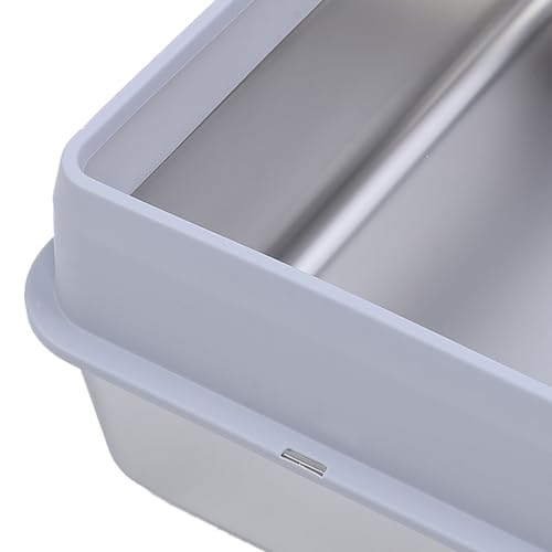 Caixa de Areia de Aço Inoxidável, Bandeja Grande para Gatos à Prova de Vazamentos Com Controle de Od