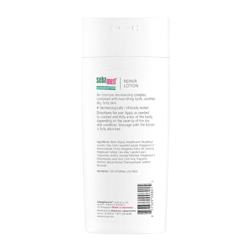 SEBAMED Extreme Dry Skin Repair Advance Therapy Lotion with 10% Urea Perfect for Eczema Psoriasis Lotion Rough Dry Skin Moisturizer 6.8 Fluid Ounces (Pack of 2),White, Green