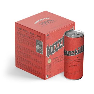Miniatura 4 de Buzzkill Wines Vino tinto sin alcohol Cabernet Sauvignon sin alcohol, 40 calorías, paquete de 4 (8.4 onzas líquidas por lata)