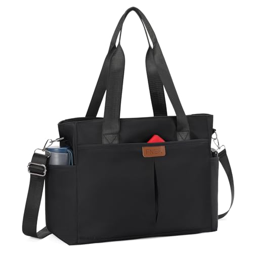 AMXNX Tote Bag for Women with Zipper Travel Large Crossbody Shoulder Bag Handbag Water-resistant Nylon with Multi Pockets