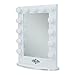 White Vanity Girl Broadway Lighted Vanity Mirror with 2 Outlets and Dimmer Switch - 13 Makeup-Ready Bulbs Around A Tabletop or Wall Mounted Vanity