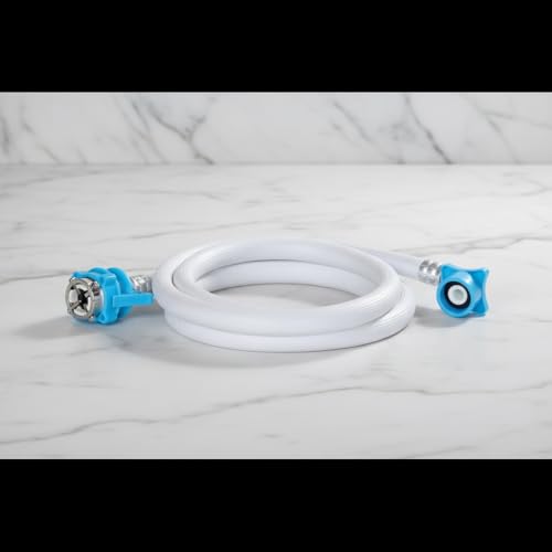 Image of PARDZWORLD 4m Extra Long Washing Machine Inlet Pipe Heavy Duty Flexible PVC Water Inflow Hose with Leak-Proof Tap Connectors for Fully Automatic Top & Front Load Washing Machines