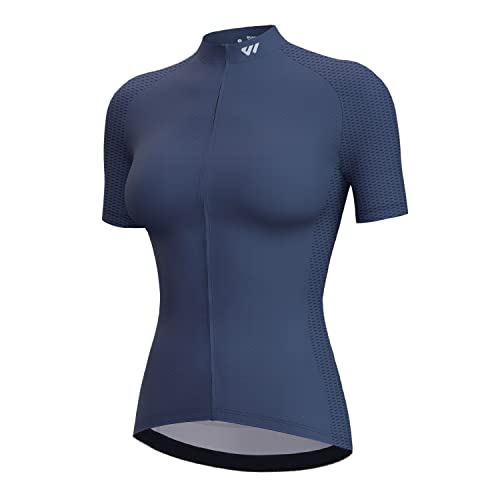 Lo.Gas Womens Bike Shirts Cycling Jersey Women'S Short Sleeve Bike Biking Shirts Grey cover