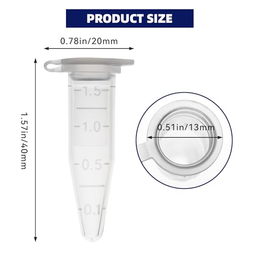 Ayinlab LXG-1.5ML-500PCS Microcentrifuge Tubes 1.5Ml, Ayinlab Polypropylene Plastic Tubes 500Pcs thumb #1