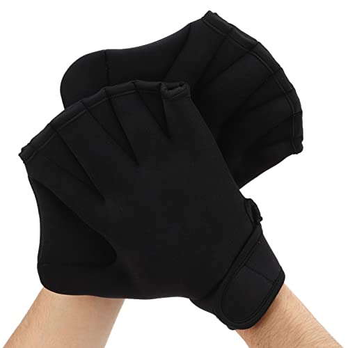 Luvas de Natação Aumentam a Velocidade de Costura Posicionando Dedos Abertos 2 Peças Luvas de Nataçã