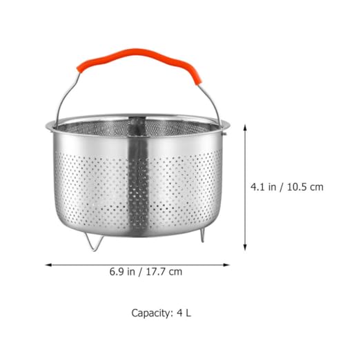 Rejilla para vaporera de acero inoxidable 4l silicona cocina al vapor 3