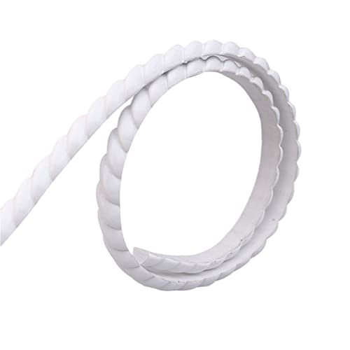 JKGHK Rodapie Flexible Autoadhesivo,Molduras Decorativas para Pared,Panel De Pared Decorativo 3D,Se Puede Utilizar para Zócalos Y Líneas Laterales En La Pared del Hogar U Oficina,Blanco Cover