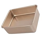 JOINPAYA Quadratische Backform Leicht zu Reinigen Antihaftbeschichtet aus Edelstahl in Gold und Kuchenform für Brot und Tortenbacken