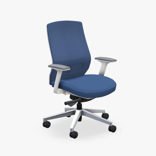 Image of UPLIFT DESK Envoke Ergonomic Office Chair - Adjustable Lumbar Support, Mesh Back, Synchro-Tilt Recline Home Office Desk Chairs with 3-Way Arms, 300 lb Capacity (Cobalt)