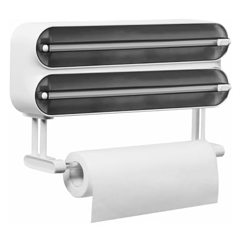 Quasziwa 3-in-1 Magnetic Cling Film Dispenser Cover