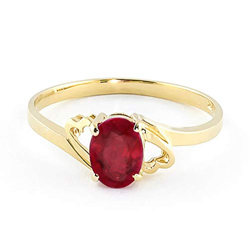 Galaxy Gold GG 14k Solid Gold Ring 1.15 ct Oval-Shaped Ruby4