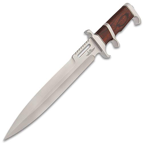 Gil Hibben Bloodwood Sub Hilt Toothpick And Sheath - 5cr15 Stainless Steel Blade, Wooden Handle - Length 16â€