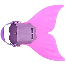 Kids Teenagers Shallow Dives Mermaids Monofin Flippers for Swimming Balance and Confidence, Adjustable Girls Boys Swimming Fins for Pool Play
