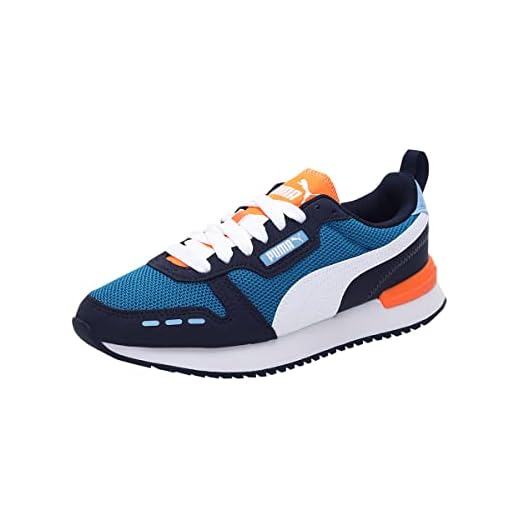 PUMA R78 Jr, Zapatillas, Unisex niños, Azul (Mykonos Blue/Puma White/Peacoat), 39 EU