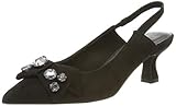 FEEL ME Fußbett Marco Tozzi 2-2-29600-26 Damen Sling Pumps Sandale mit Absatz, Black Comb, 39 EU