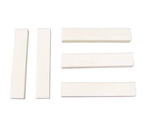 Musiclily Uncarved Classical Guitar Blank Buffalo Bone Nut,55610mm(Pack of 5)