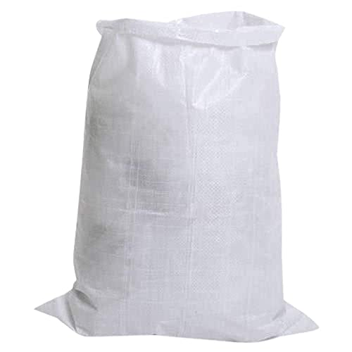 Image of Heavy-Duty PP White Woven Bora /Bags for Rice, Wheat, Grains & Vegetables - 36x60 Inch (Pack of 10)