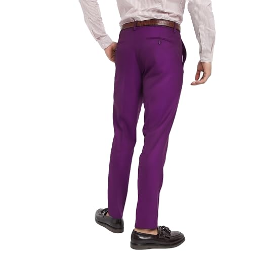 Image of Men's Cozy Hidden Expandable Waist Dress Pants | Premium Stretch Texture Weave Work to Weekend Pants