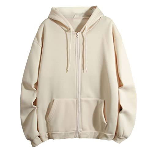 Amazon.com: Zip Up Hoodie Women Solid Color with Pocket Oversized