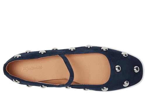 Madewell Women's Greta Elastic Mary Jane-Dome Stud Flat2