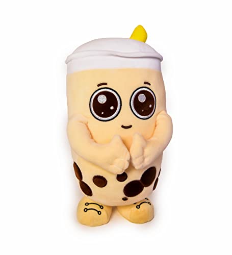 DYNAMIS Adorable, Super Soft, Huggable Wiggle Plush Toy/Standing Bubble Milk Tea Plush with Hands That Can Stick, Certified Safe (11 inches Tall)