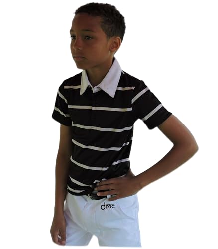 Dimond Midnight Black and White Polo Shirt (8-10)