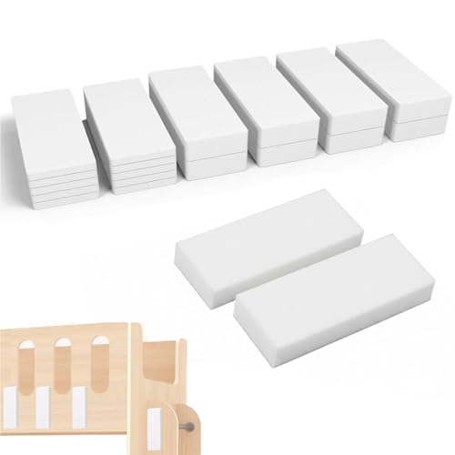 20 Pcs Headboard Stoppers Bed Gap Filler Anti-Vibration Pads Furniture Wall Protectors Headboard Gap Filler BedFrame Noise Stopper Bed Foam Stopper Noise Bumper for Furniture (Two Size White)