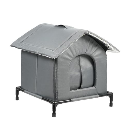 MFMEXUL 屋外用キャットハウス ペット用品 高さのあるテント 防水 防風 暖かい キャットハウス ペットハウス 小型 中型 大型猫用, M