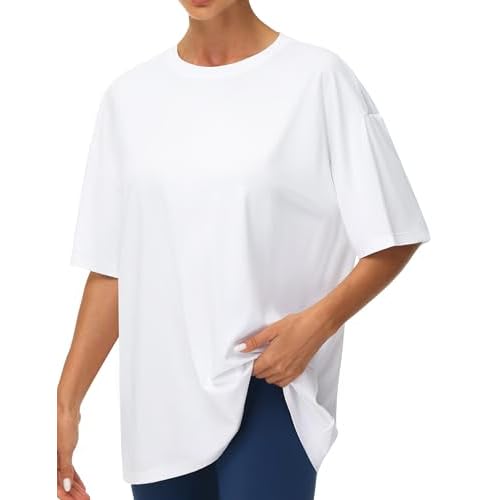 THE GYM PEOPLE Women's Casual Oversized T-Shirts Summer Crewneck Short Sleeve Workout Basic Tee Tops