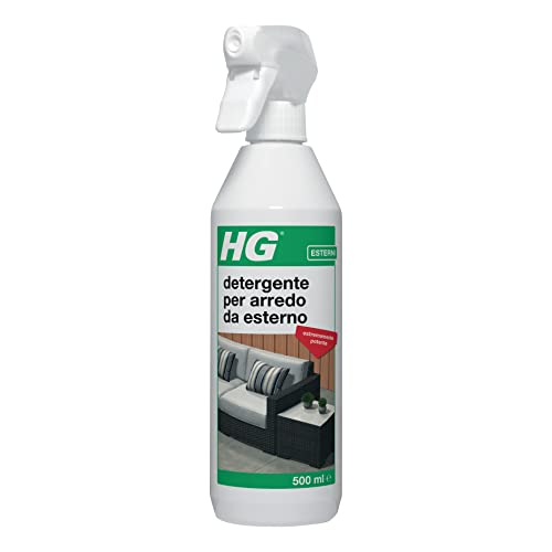 HG Detergente per Arredo da Esterno, Smacchiatore Spray per Rimuovere lo Sporco da Sedie, Tavolo da Giardino e Giocattoli, 500 ml