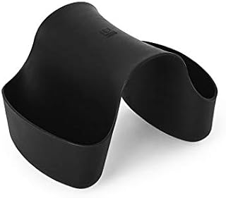 Umbra 330210-040 Saddle Sink Caddy  Flexible Rubber Organizer for Double Kitchen Sink, Storage for Dish Sponge, Scouring Pads and more, Black