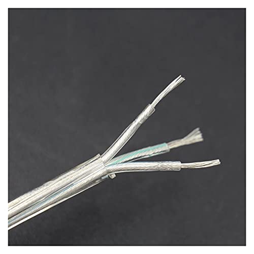 Cable Electrico,Cables Electricos Cable eléctrico transparente PVC Cable redondo Cable redondo 2 Core 3 Core 0.75mm2 Cables de alimentación para cable de luz(3 Core Round,20m)