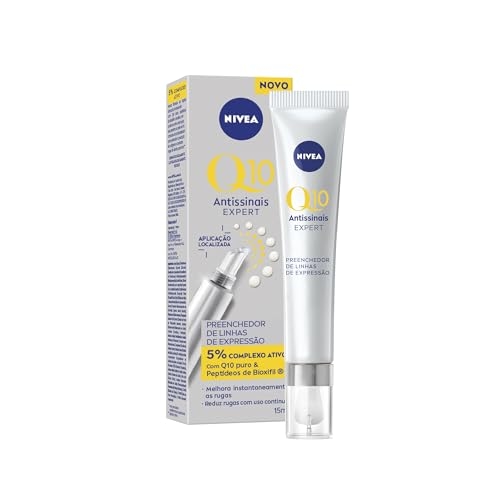 NIVEA Preenchedor de Linhas Q10 Expert Antissinais 15ml, Melhora e Reduz Rugas, Aparência ...