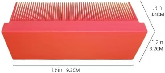 Miniatura 7 de Peine para alisado de hierro plano, accesorio de peine de calor extraíble para plancha plana (negro y rojo)