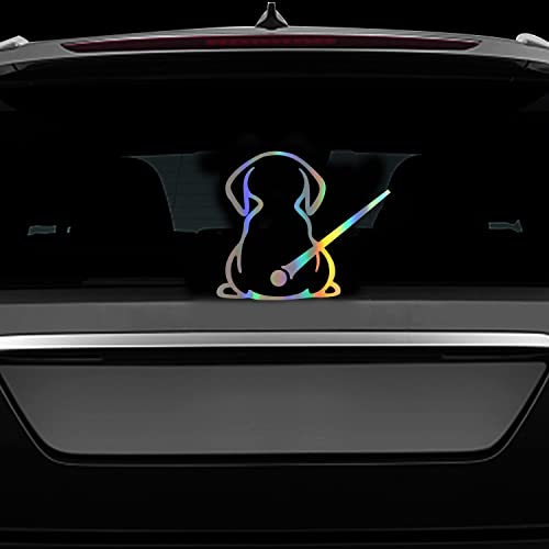 Cute Dog Rear Wiper Sticker, Nouiroy Funny Puppy Waving Tail Decal Reflective Stickers Car Rear Window Docoration 3D Art Decals Back Windshield Vinyl Sticker For Suv Rear Vehicle Wiper, Laser #TOP3
