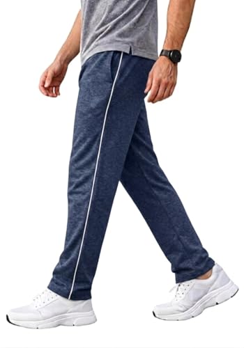Image of Prince Sports Men's Cotton Track Pant | Comfortable Regular Fit Lower for Gym, Running, Sports & Casual Wear