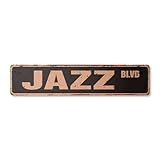 JAZZ Vintage Plastic Street Sign music musicians artists club singer |...