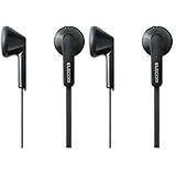 エレコム ステレオイヤホン インナーイヤー型 からまり防止フラットコードY型 14.8mmドライバ 1.2m ブラック EHP-I3510BK (× 2)