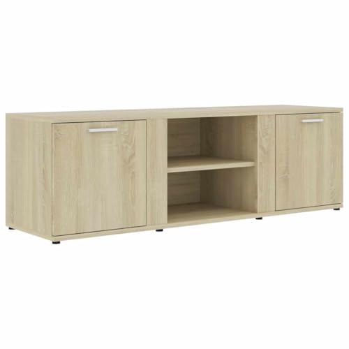 vidaXL Mueble de TV Salón Comedor Centro Televisión Televisor Equipo de Música Armario Bajo Almacenaje Soporte Contrachapada Roble Sonoma 120x34x37cm