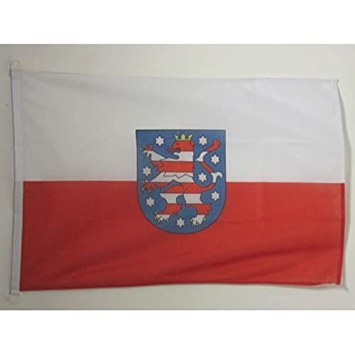 AZ FLAG, Thuringia Flag, 2x3 Ft, For Outdoor, German region of Thuringia Banner Knitted Polyester with Two Plastic Rings