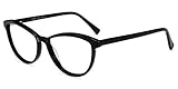 KATZENAUGEN BRILLE- Firmoo Anti Blaulicht Brille in modernem ovalem Cateye Form besteht aus hochwertigem und stabilem Acetate-Material, verfügt über angenehmen Sitz dank flexiblem Federschanier