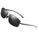 Polarized Sunglasses for Men Sports Driving Fishing Lightweight Rectangular Metal Frame 100% UV Protection Gunmetal 62mm